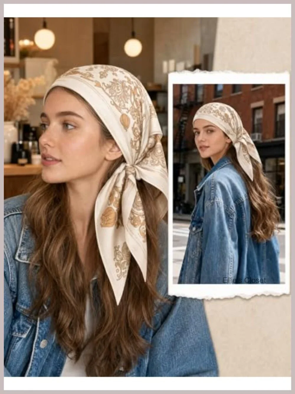 Satin Finish Square Scarf for Women Hair Wrap Head Scarf Bandana 27.5x27.5